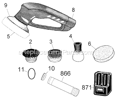 Page A Diagram and Parts List for 11297 Type 1 Black and Decker Power Scrubber